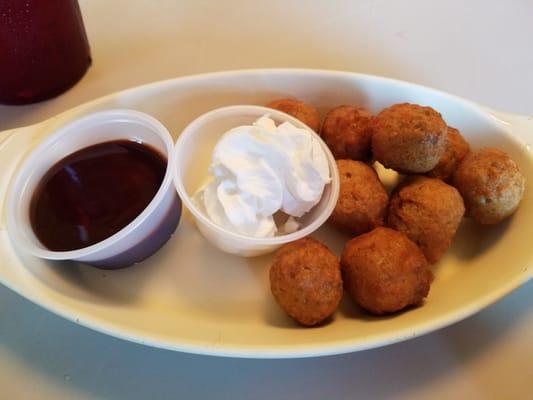 Deep fried cookie dough bites