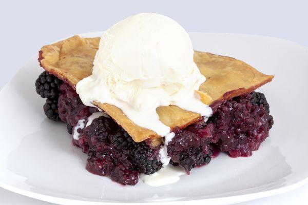 Tangy, Sweet, and Delicious Blackberry Cobbler.