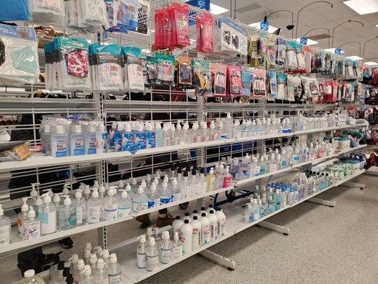 11/15/2020 - A whole aisle for hand sanitizer and face masks.