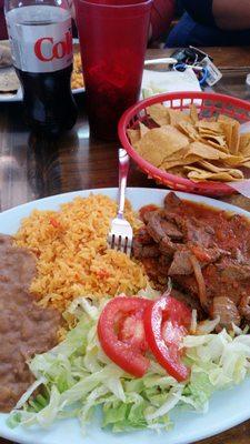 Bisteck a la Mexicana- Tuesday lunch special.  Delicious!