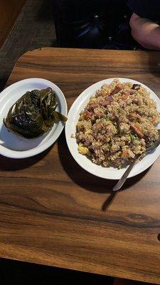 Spam fried rice & laulau