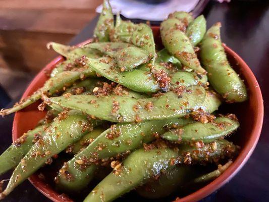 Spicy Garlic Edamame