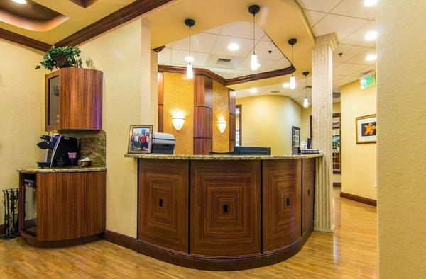 Main reception desk at our Boca Raton sleep clinic