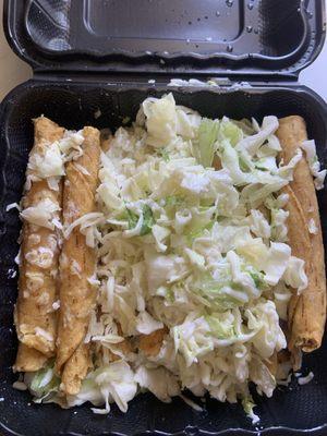 A container full of Don Jose frozen taquitos