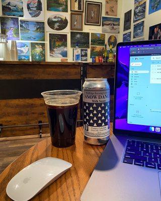 Work and sip- we offer a selection of Wildedge beers and free wifi