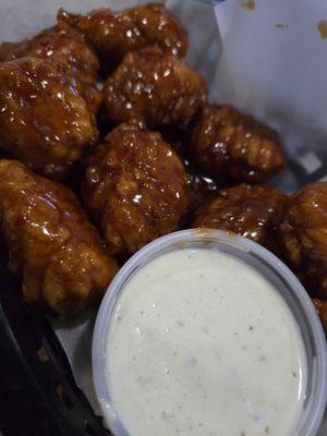 The Works boneless wings. A perfect sweet Heat combo.