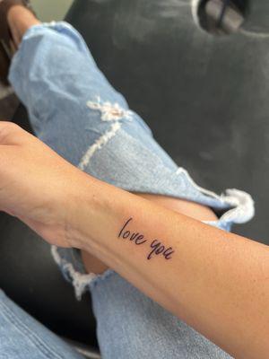 Love you tattoo