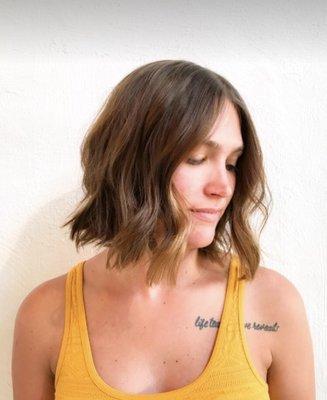 Balayage  + Bob -    Danielle