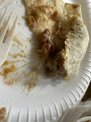 Tasty bean and cheese burrito. Very good!