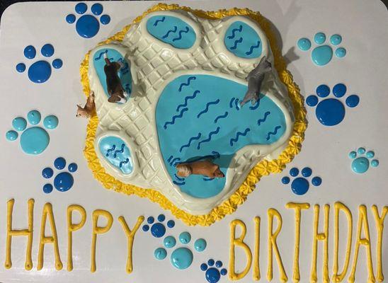 Custom Dog Birthday Cake