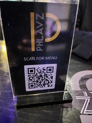 Menu QR code