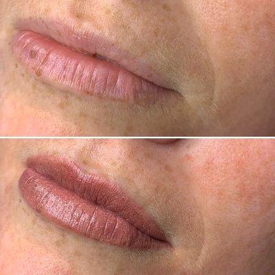 Before and After Lip Blush!