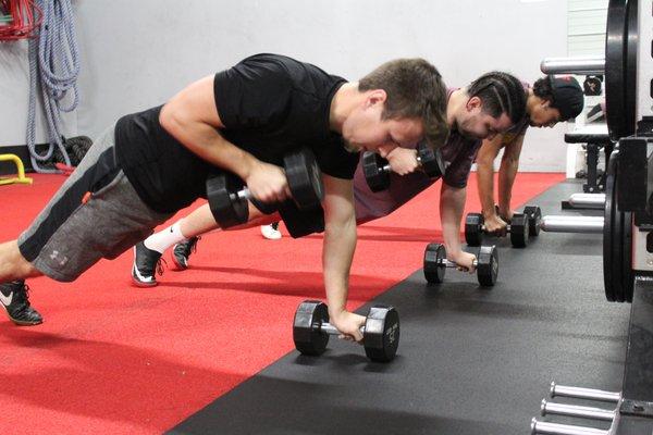 Private Training Group working Renegade Rows...