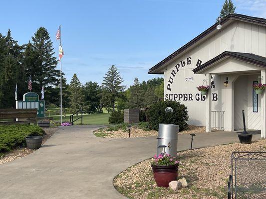 Purple Hawk walkway and entrance to supper club