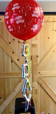 We have BIG AWESOME balloons!  These 36" latex balloons help you shout "Happiest of Birthdays to you!"