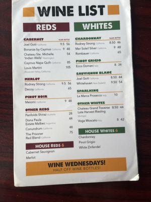 Wine List