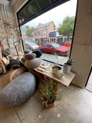 Inside the front door looking out over Caledonia Street in Sausalito