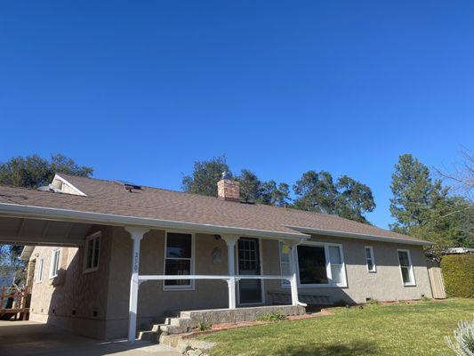 Re-roof in Ojai using Landmark Certainteed shingles. February 2022