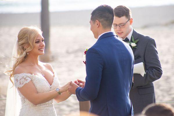 Santa Barbara Beach Wedding Bride