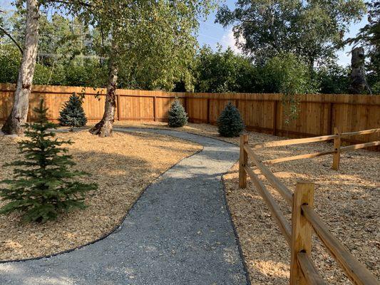 D-1 pathway with a beautiful natural mulch color