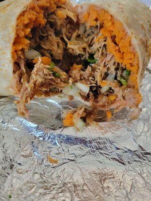 Carnitas burrito con todo 12/16/23