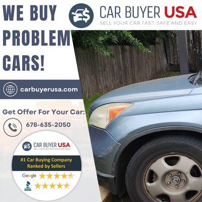 Will Car Buyer USA Buy My Problem Car? The Answer is YES!  https://tinyurl.com/Buys-Problem-Cars #WeBuyProblemCars #problem #cars #WeCanHelp