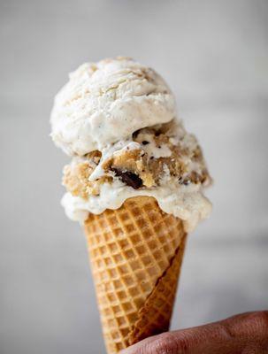 Waffle Cone filled with your choice of our various ice cream Flavors!!