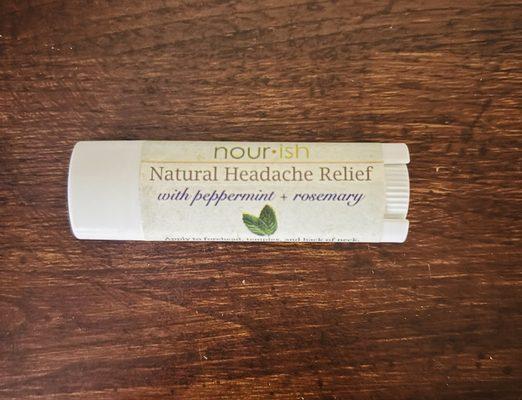 Natural headache relief stick