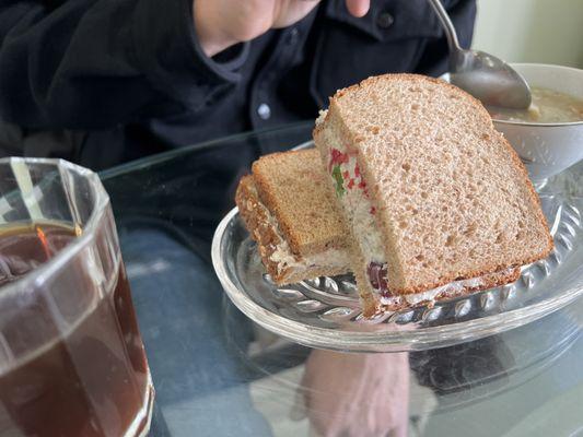 Chicken salad sandwich. My friend said it was great.