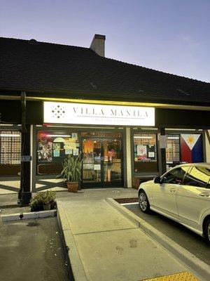 Store front of villa Manila