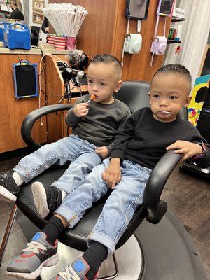 After their cuts. They love it here