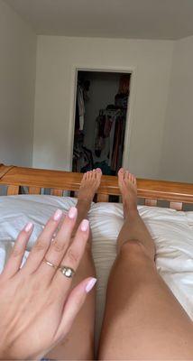 Toes done at sunshine, hands done somewhere else