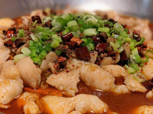 Spicy Boiled Pot #9. Fish with Hotpot Seasoning. $26.99. Plus tofu, watercress, and Korean vermicelli. $2.99 each or $8.97 total.