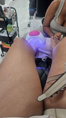 Getting a russian pedi