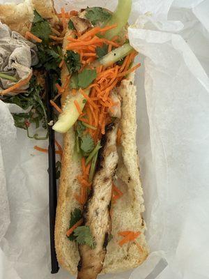 Marinated Grilled Chicken banhmi