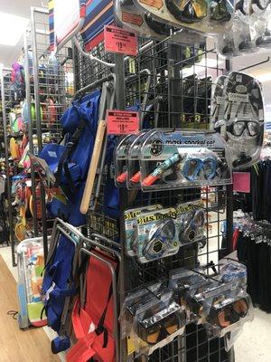 Nice selection of beach products