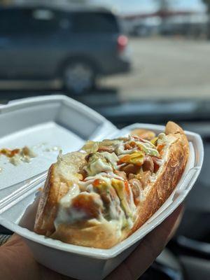 Sonoran hot dog