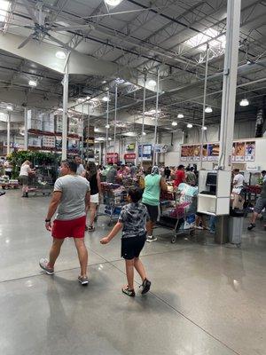 Saturday lines at Costco