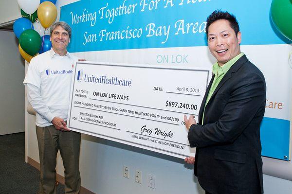 UnitedHealthcare Ins Co. donation presentation to On Lok Lifeways