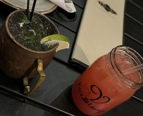 Victorias Mule & Strawberry Lemonade