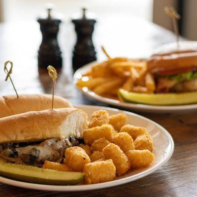 French Dip and Malibu Chicken Sandwich.