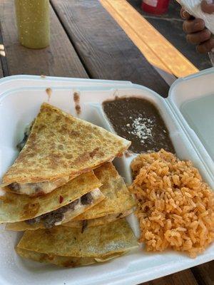 Quesadilla meal