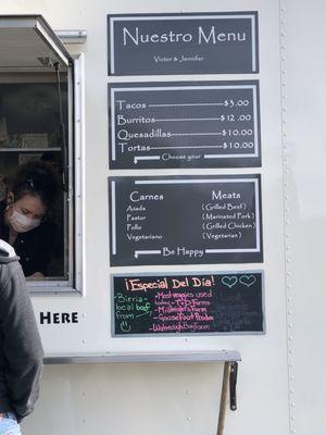 Truck Menu