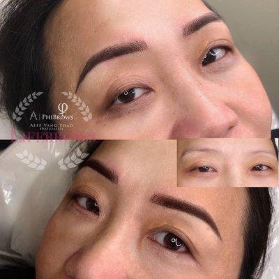 Microblading plus shading