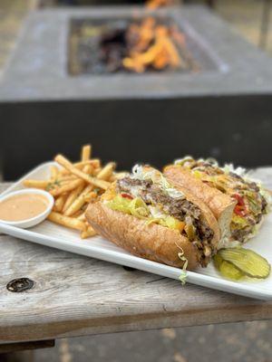 Cheezsteak hoagie