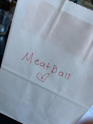 Meatballs goodie bag of meds