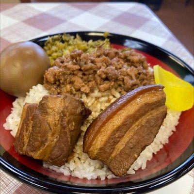 Soy stewed pork belly