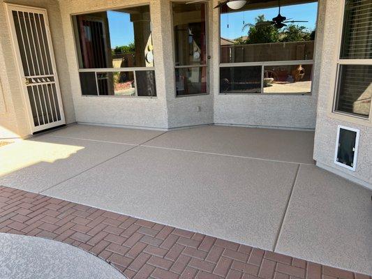 Patio after cool decking.