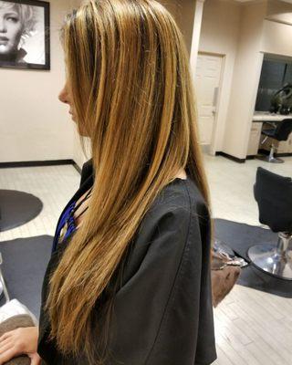 highlights and haircut by Christine aka CC