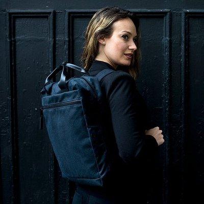 Metro Waxed Backpack in Black